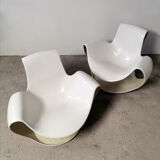 Paire de fauteuils Albatros de Danielle Quarante, 1970