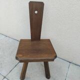 Chaise enfant tripode vintage brutaliste année 50