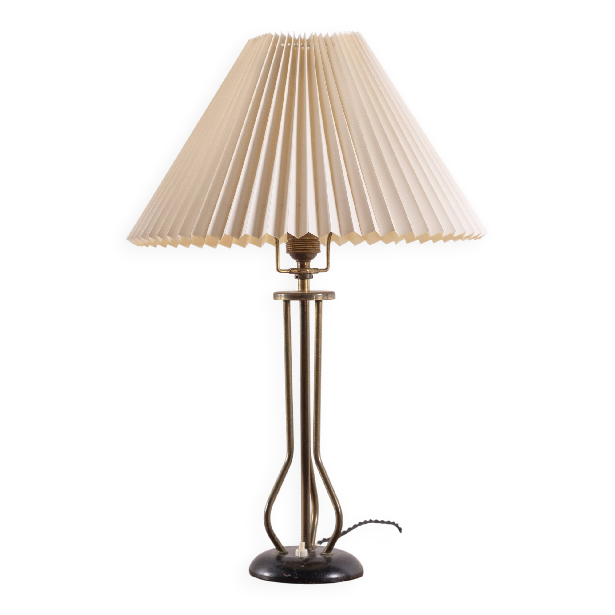 Danish brass table lamp, 1950s Denmark