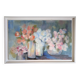 Impressionist still life with flowers, oil on canvas signed and framed