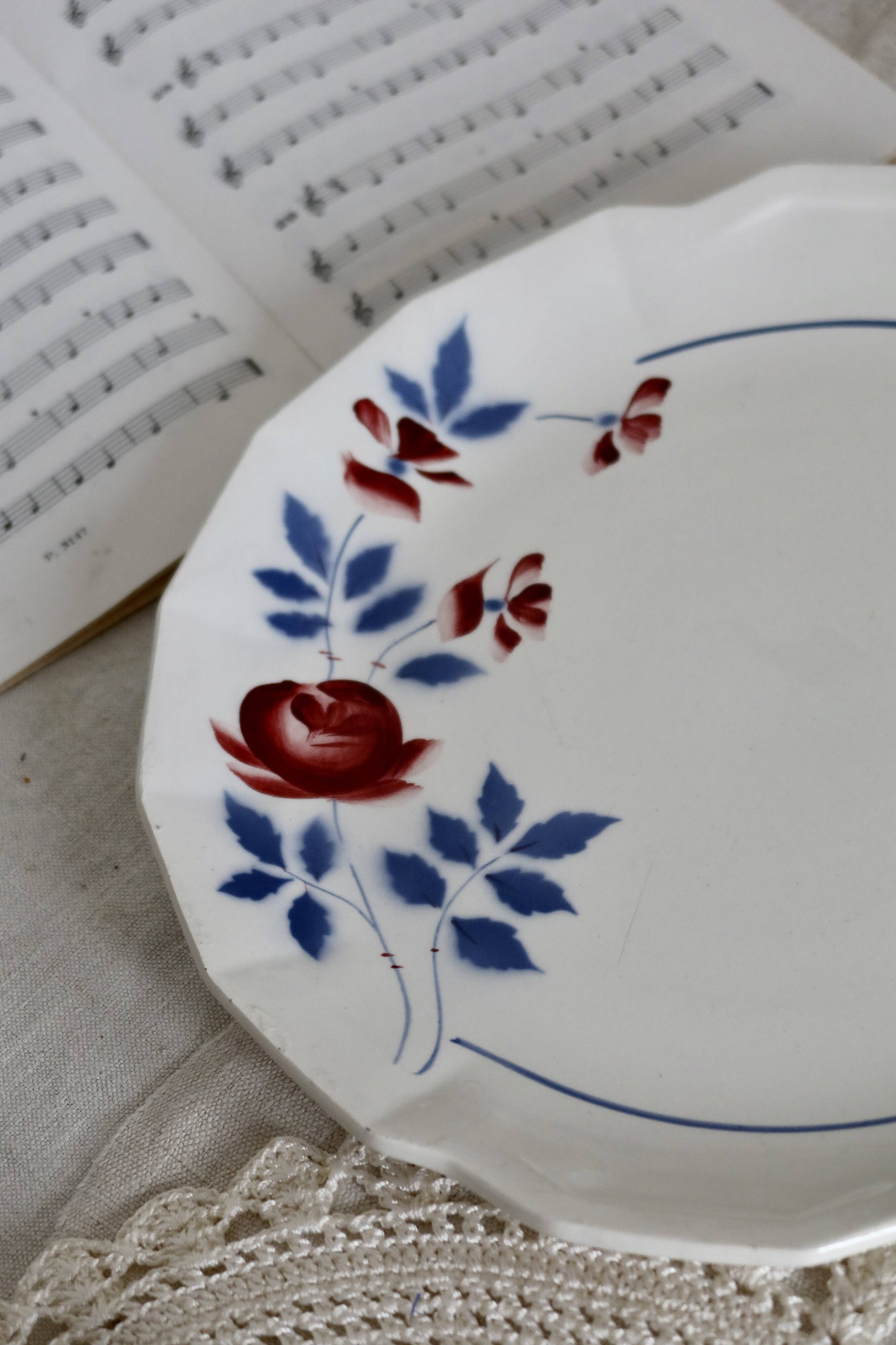 Vintage cake dish Céranox St Amand Abeille d'Or earthenware