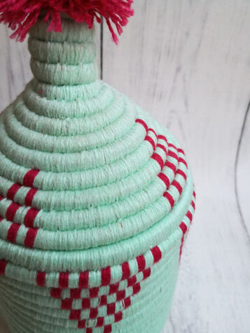 Mint woven basket