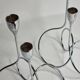 Pair of “Black & Blum” designer candlesticks in chrome-plated metal, 27 cm