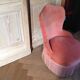 Pink velvet toad chair