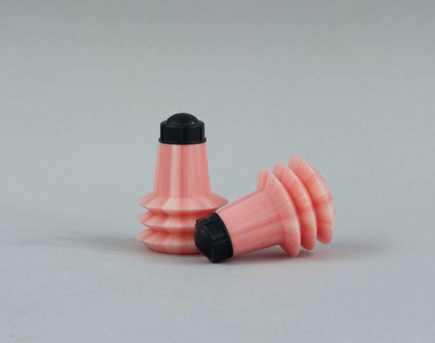 Pink salt and pepper shakers from the 1950s