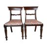 Duo de chaises en acajou XIXème