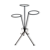 Plant holder in black wrought iron.