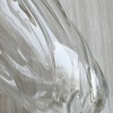 Small twisted glass vase, sleek modern design