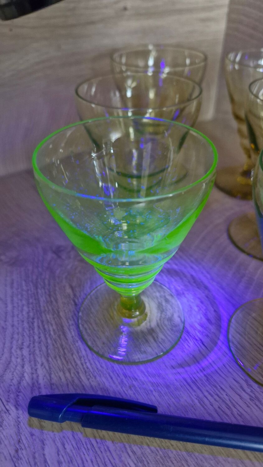 Art Deco manganese glasses