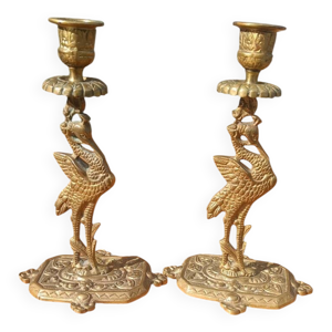 bougeoirs en bronze, - art