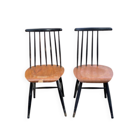 2 chaises scandinaves Fannett par Ilmari Tapiovaara 1960