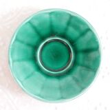 Tea set (teapot + cup & saucer) green glazed ceramic