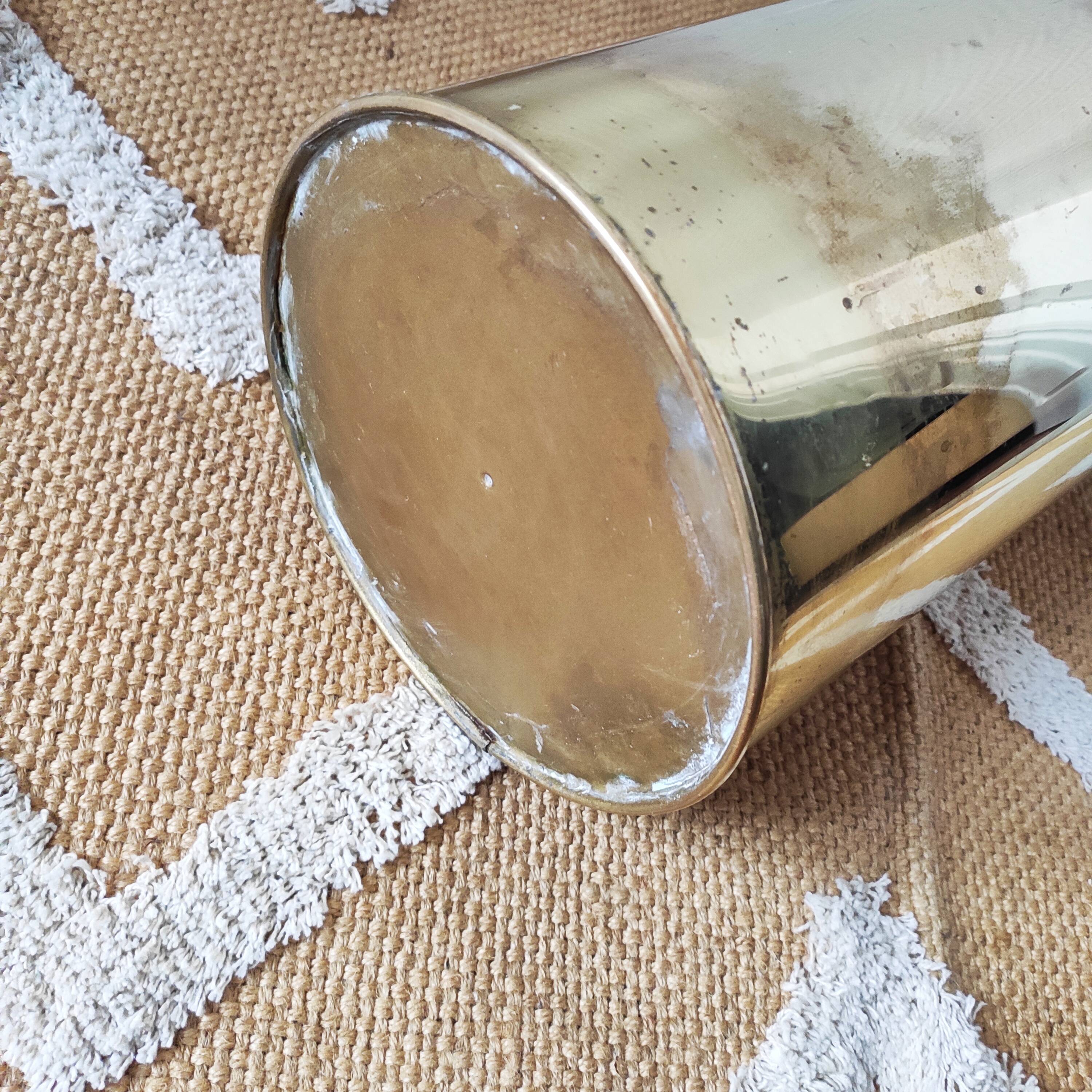 Vintage 1970s brass umbrella stand