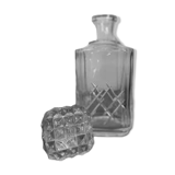 Crystal glass whiskey decanter