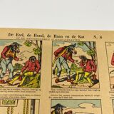Image of epinal "the donkey, the dog, the rooster and the cat"
