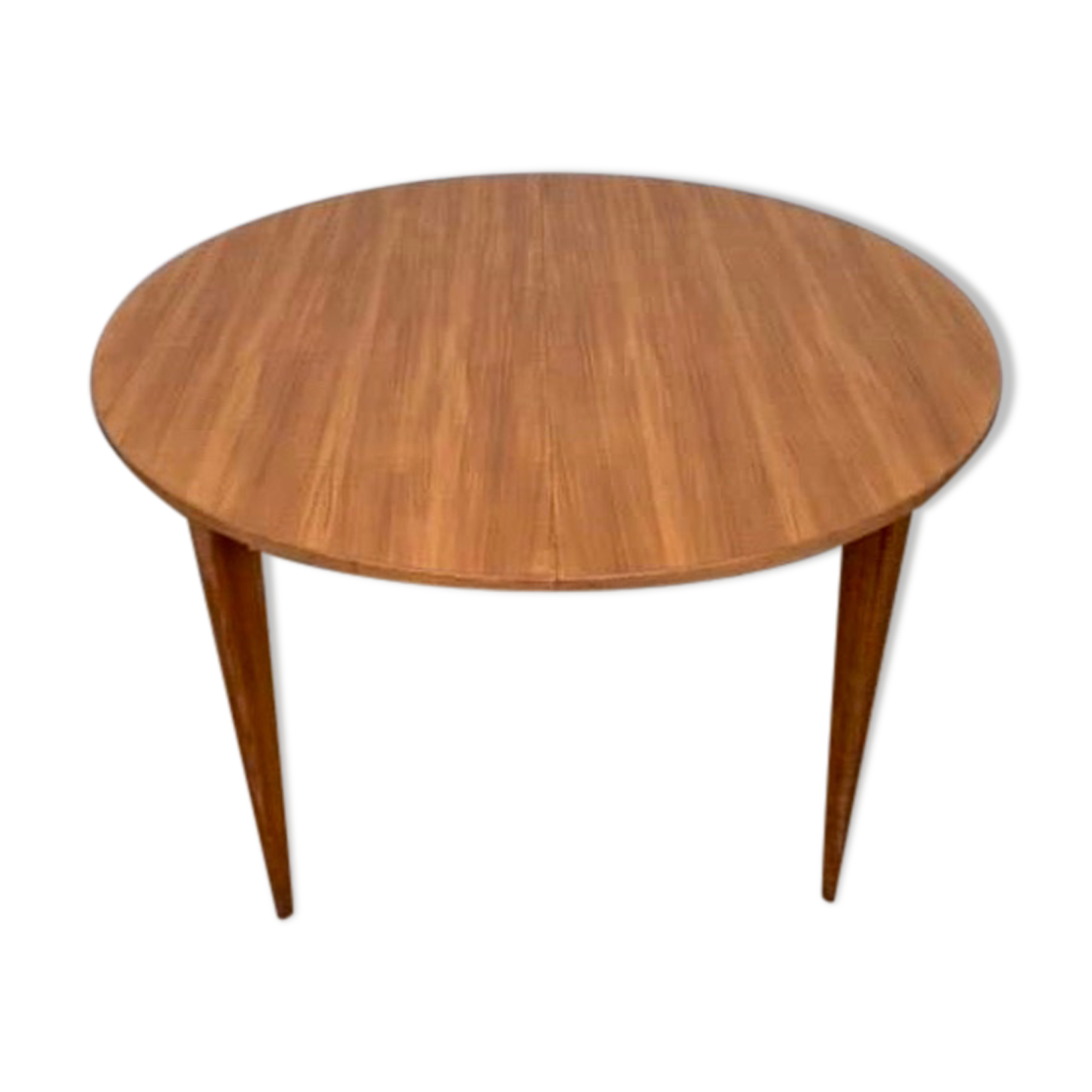 Round table in teak with vintage butterfly extension from the 1960s