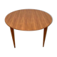 Round table in teak with vintage butterfly extension from the 1960s