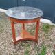 Empire style pedestal table with marble top