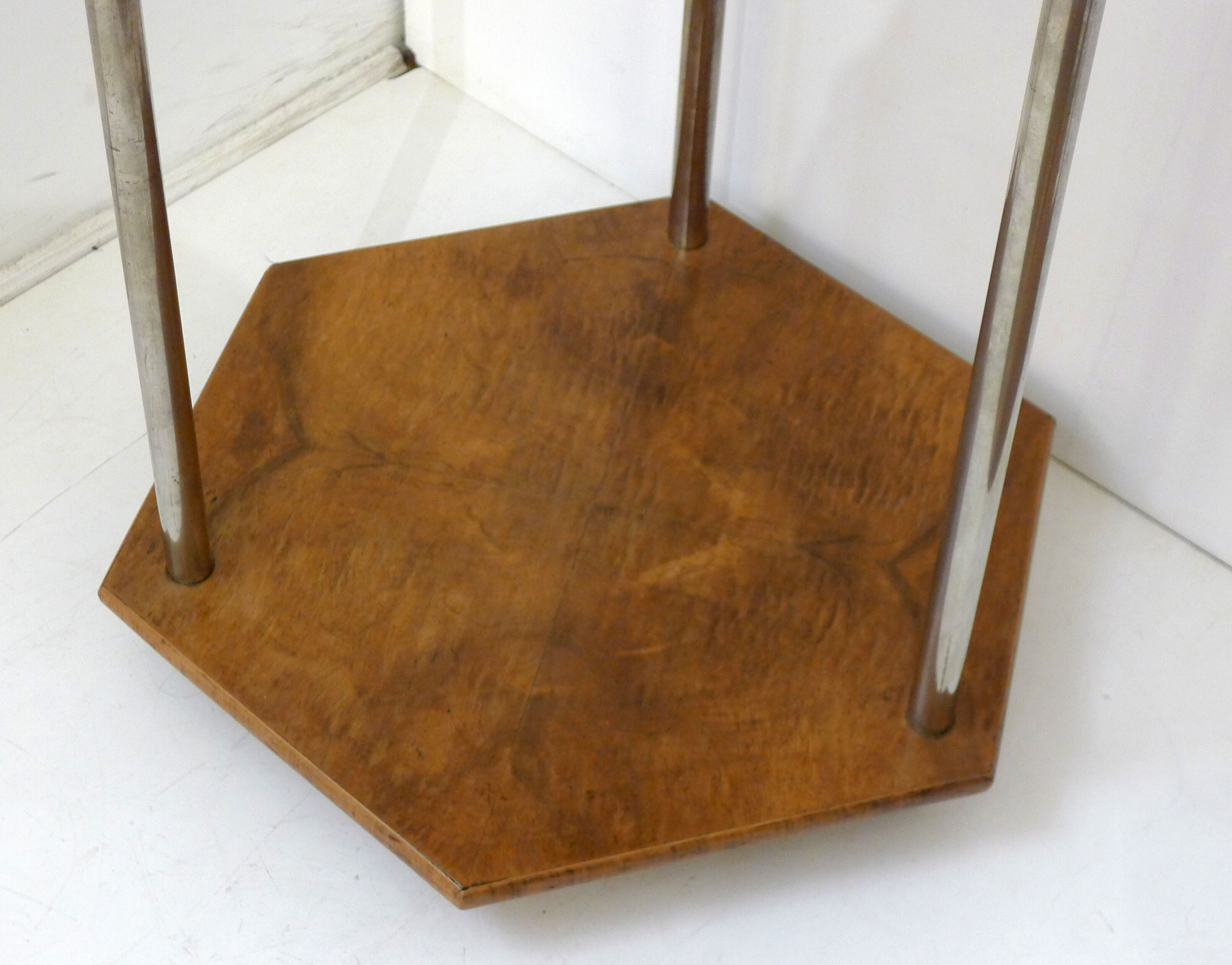 Hexagonal Art Deco pedestal table