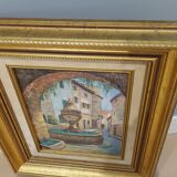 Painting painting on canvas