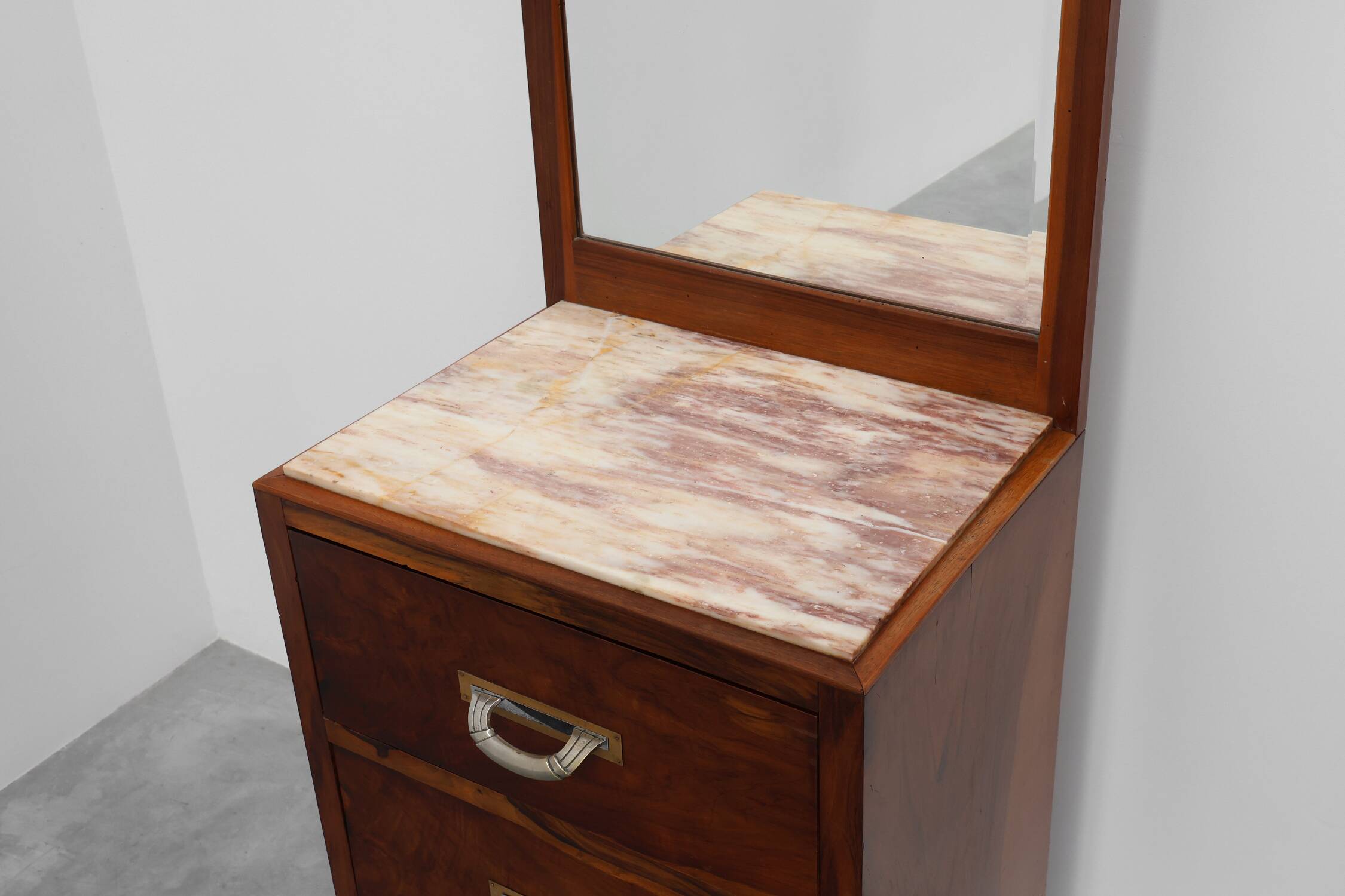 Commode, coiffeuse Art Déco avec miroir, France années 1930