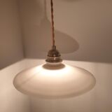 Smooth white opaline pendant light