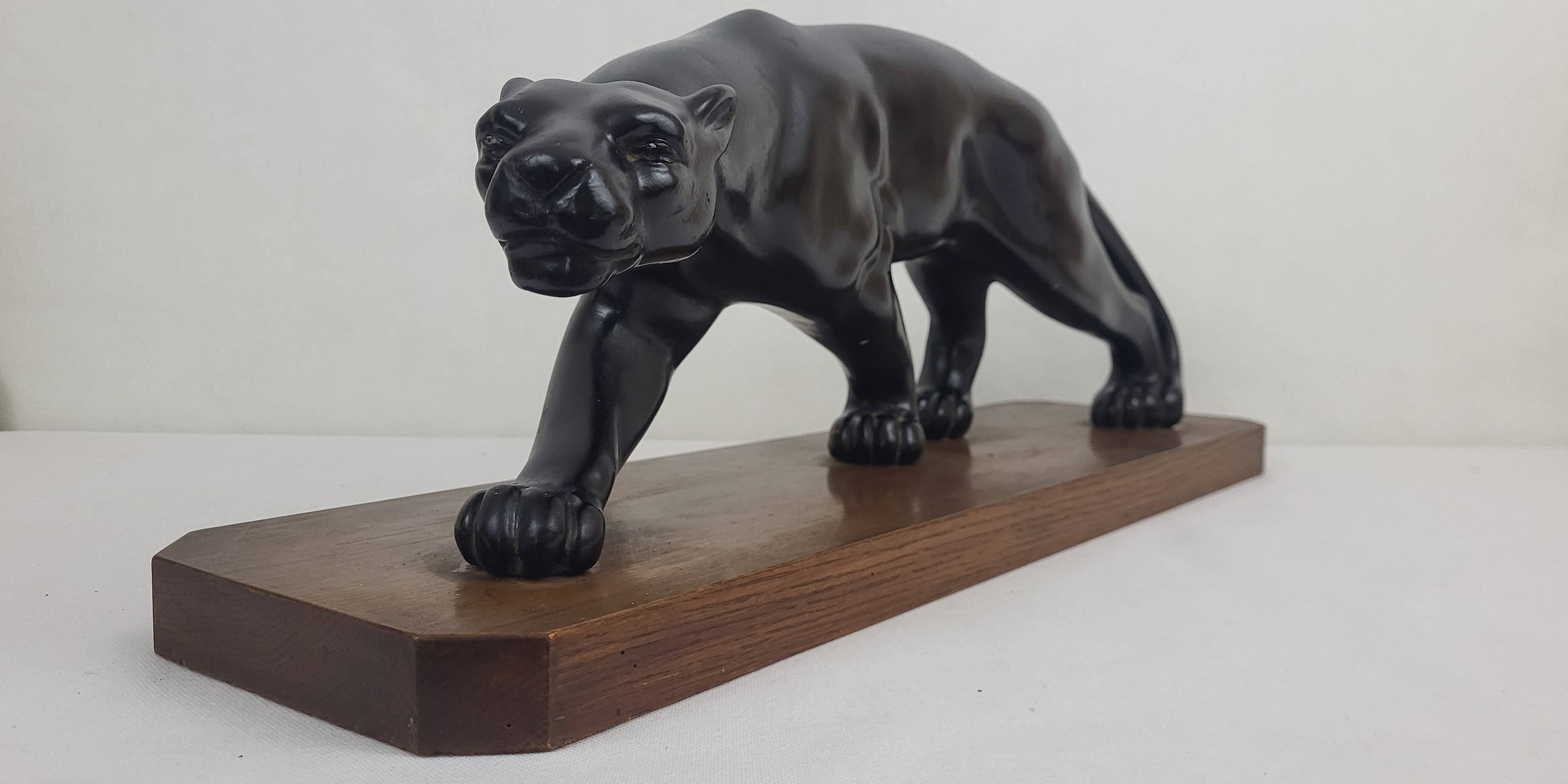 Sculpture Panther after S. Melani, 1930s