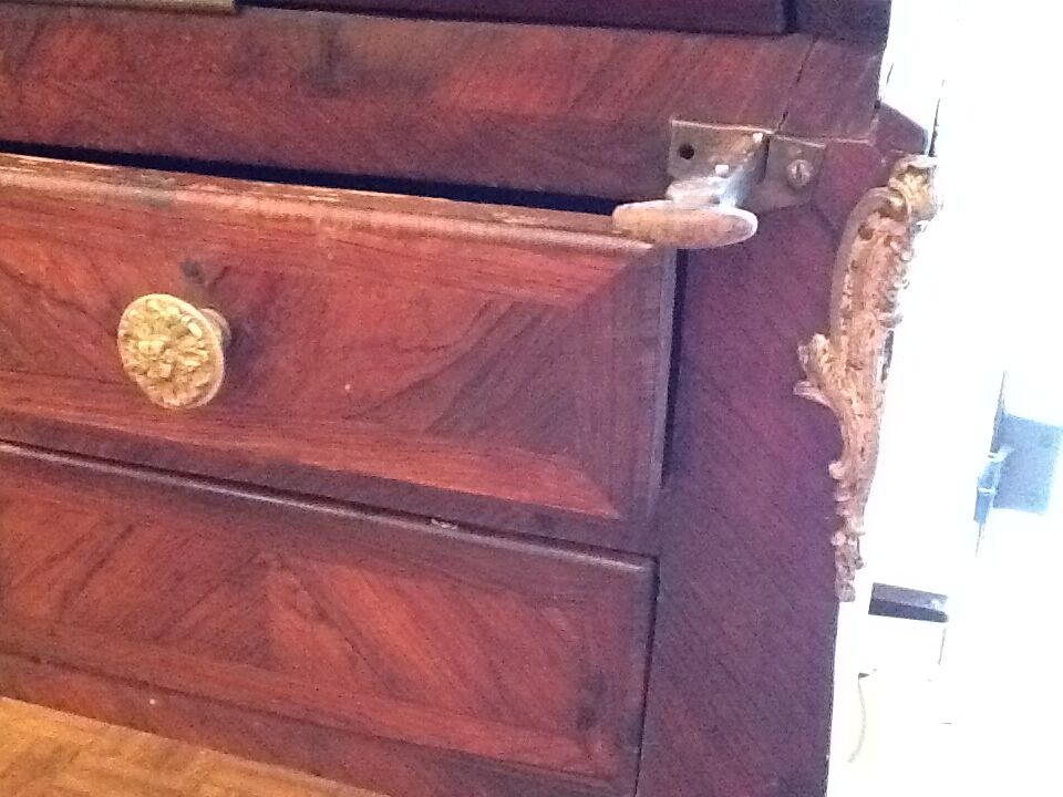 Office in slope of the period Louis XV inlaid rosewood