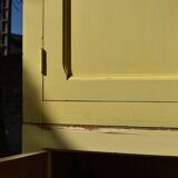 Armoire ancienne buffet jaune vintage parisien