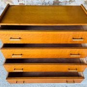 Vintage Scandinavian style oak chest of drawers circa 70's
