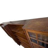 XL vintage wall unit in wood / bookshelf / cabinet (3.4m!)