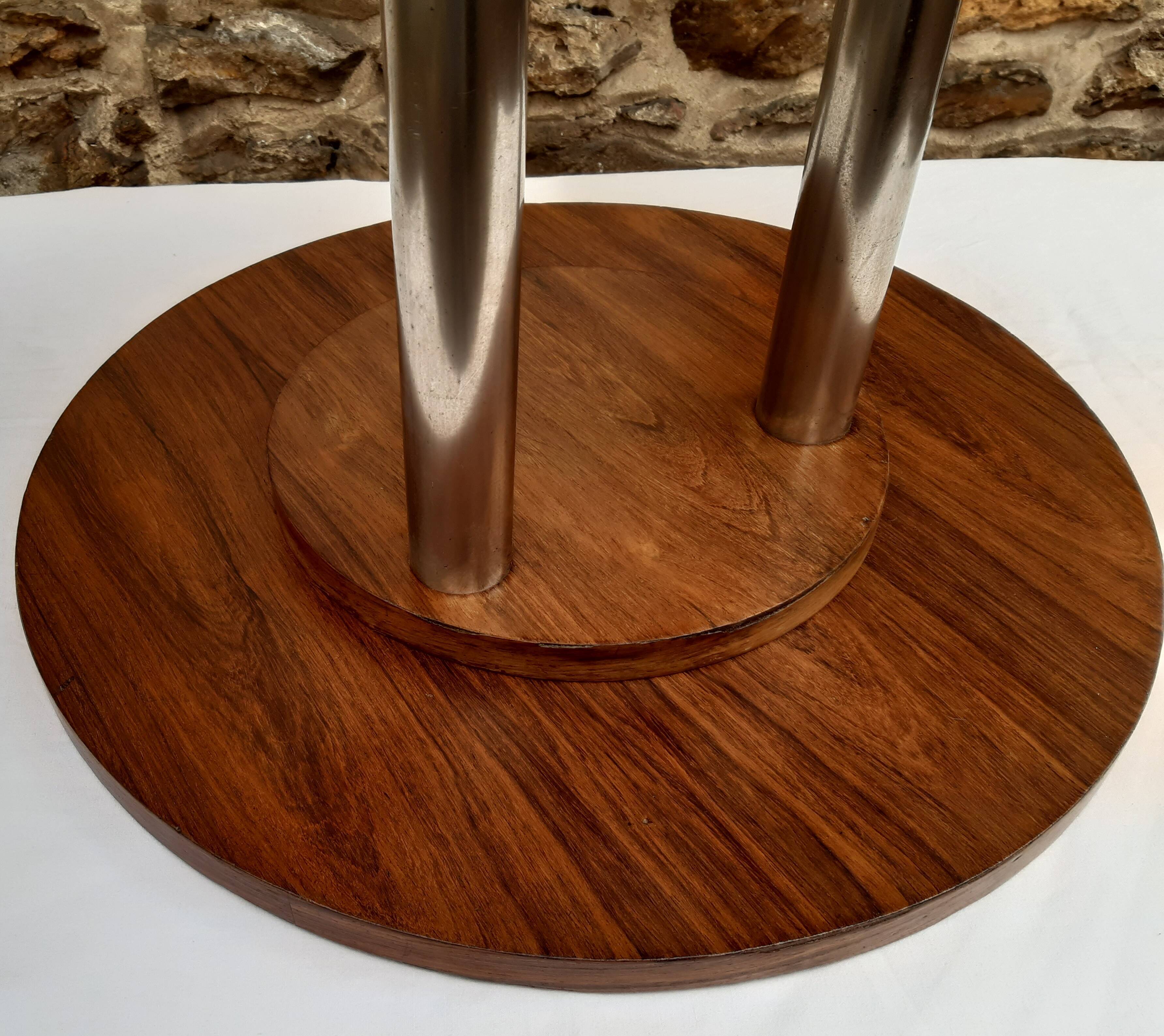 Table gueridon art deco en palissandre, années 30