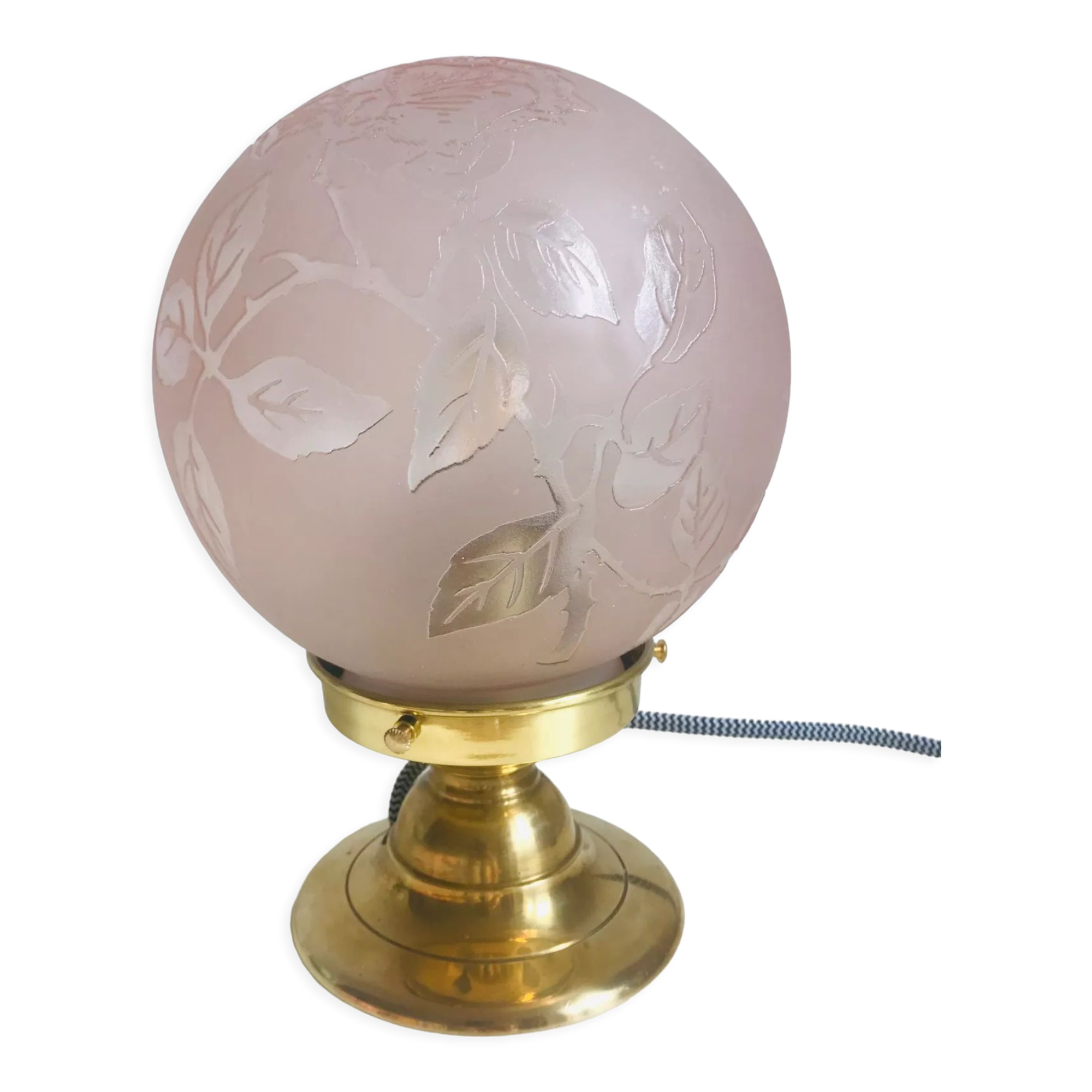 Lampe à poser globe vintage Deveau