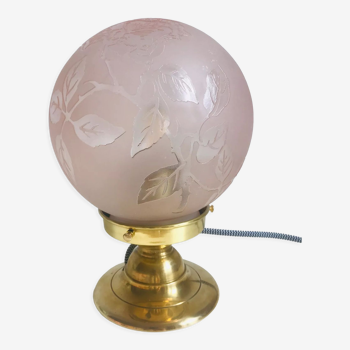 Lampe à poser globe vintage Deveau