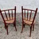 Paire de deux chaises cannée vintage