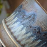 Original vintage flamed stoneware vase