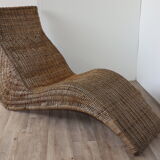 Vintage chaise longue "Karlskrona" in rattan by Carl Öjerstam, 1990