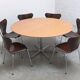 Large 'circular' oak dining table by Arne Jacobsen for Fritz Hansen, 1966