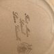 6 beige stoneware plates white flower patterns vintage wolf mill