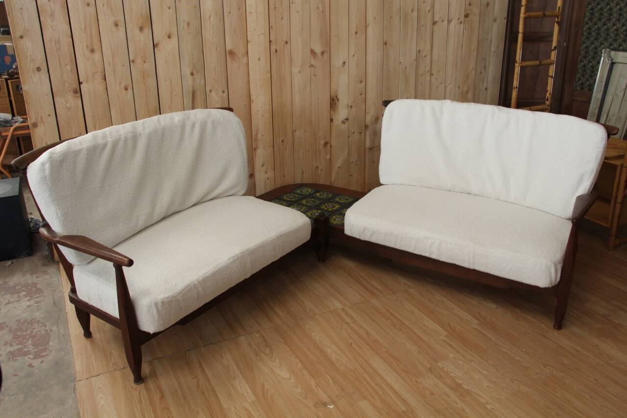 corner sofa by Guillerme et Chambron 1960