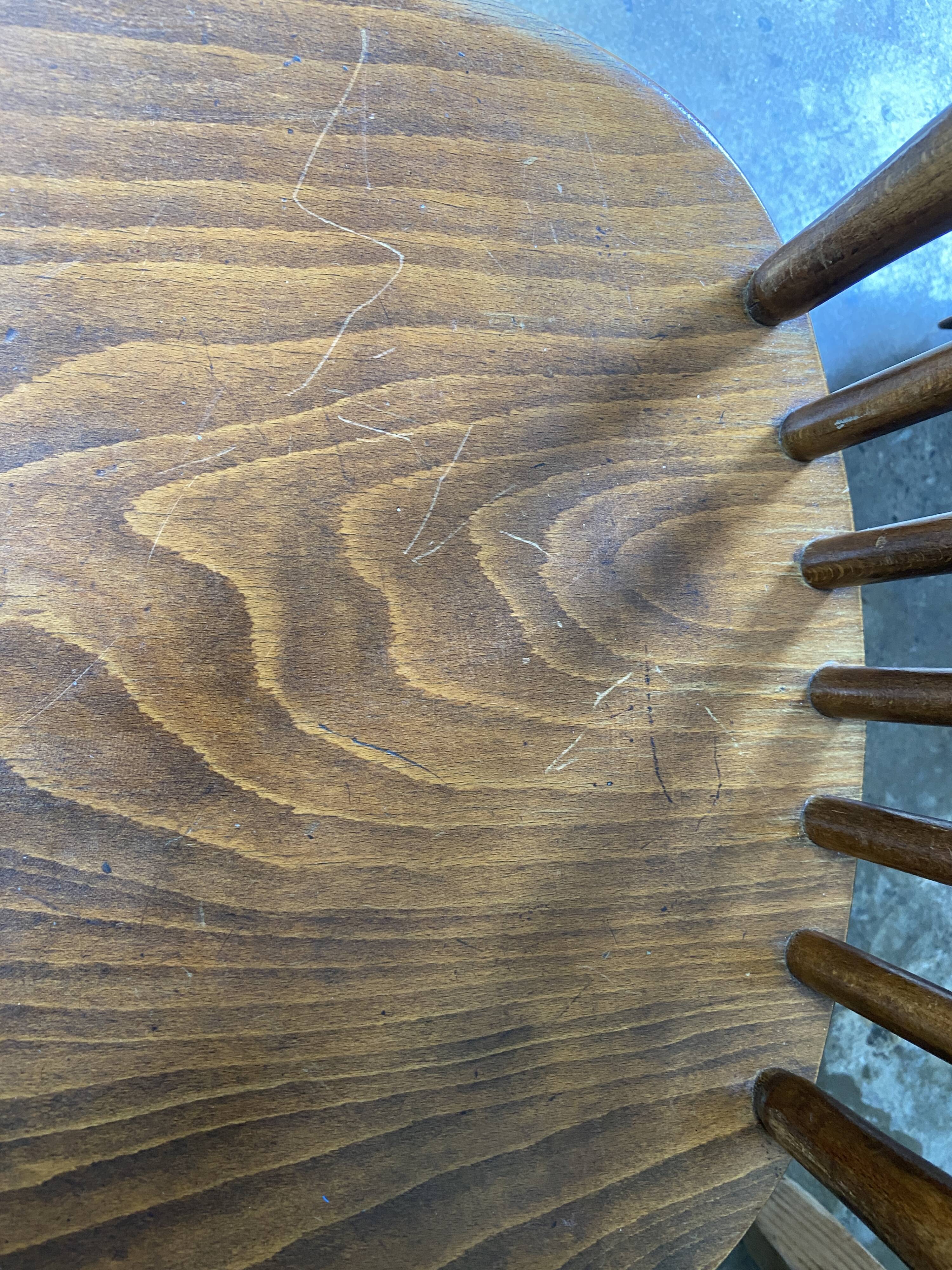 6 anciennes chaises scandinave Lounge Baumann Tapiovaara café bois courbé des années 70