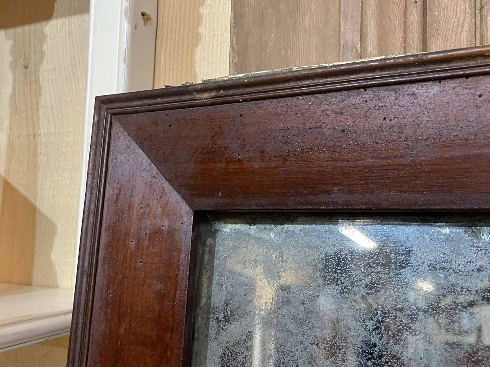19th-century mirror with wooden frame, in original condition - 1.79m x 87cm