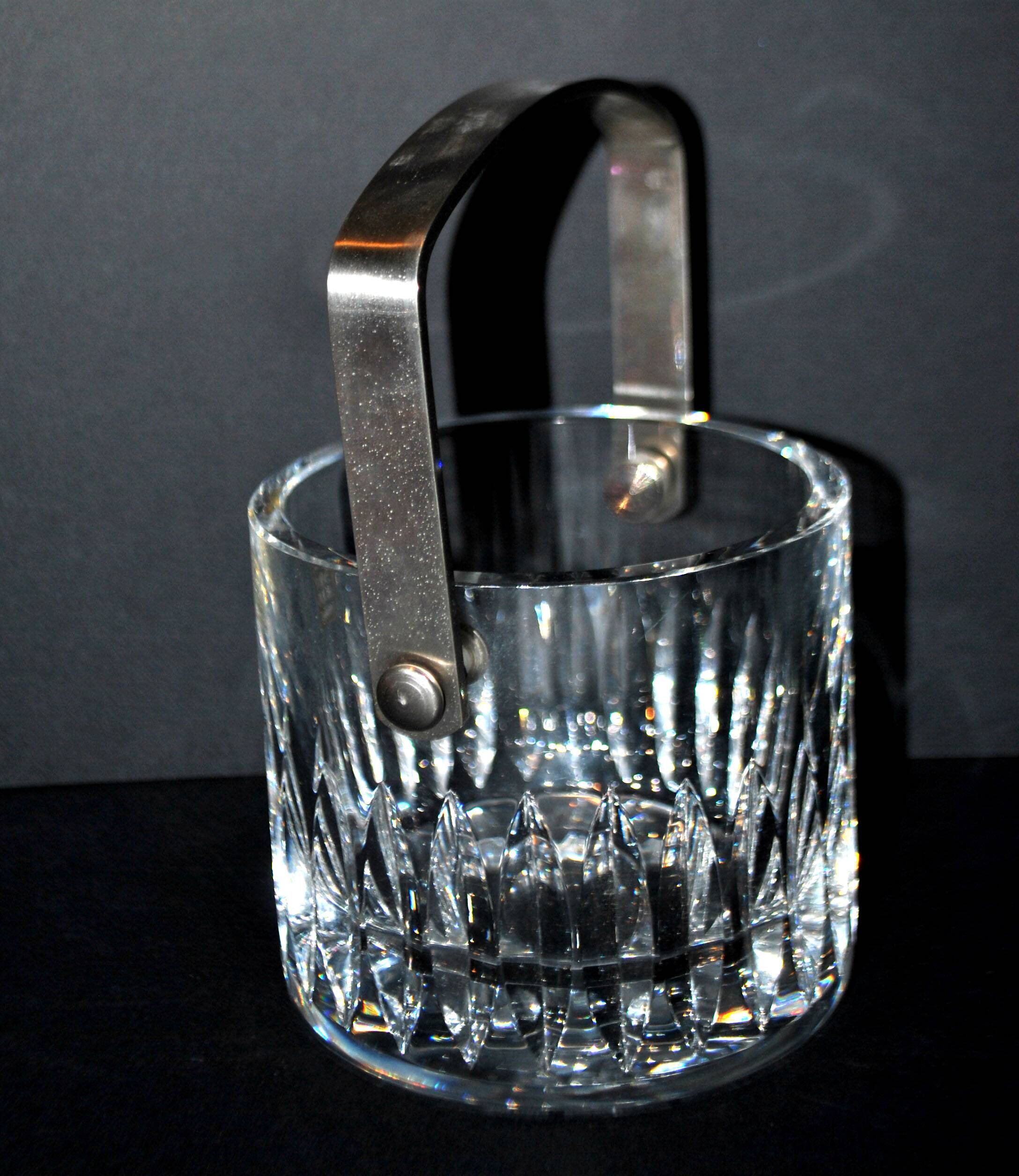 Glaçon Avignon ice bucket in Saint-Louis crystal with BAR WHISKY label