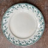 4 opaque porcelain dessert plates from Gien, Montigny model