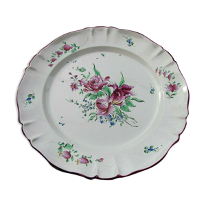 Plat en faience fin XVIIIe
