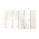 Set of 6 BG monogram damask cotton towels