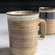 Set of brutalist mugs ''Buchan ceramics Scotland'' from the 1970s.
