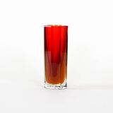 Red glass vase, Czech design, 1960s, made in the Czech Republic