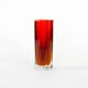 Vase en verre rouge, design tchèque, années 1960, fabriqué en République tchèque
