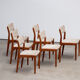 6 danish scandinavian chairs - teak & wool 1960